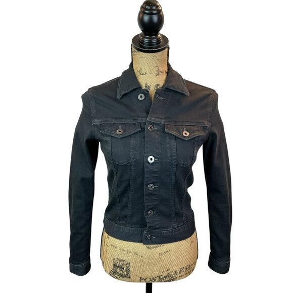 Adriano Goldschmied Robyn Womens Jacket XS Denim Button Front Stretch - Picture 2 of 13